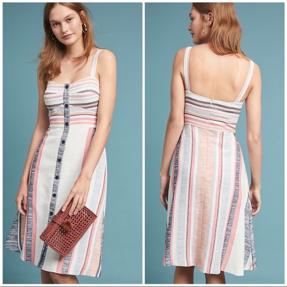 NWT Anthropologie Hutch pastel striped dress size 0